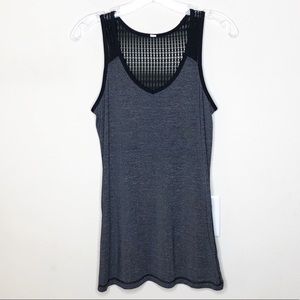 Lululemon Ruching Tank Top Black & Gray Size 4